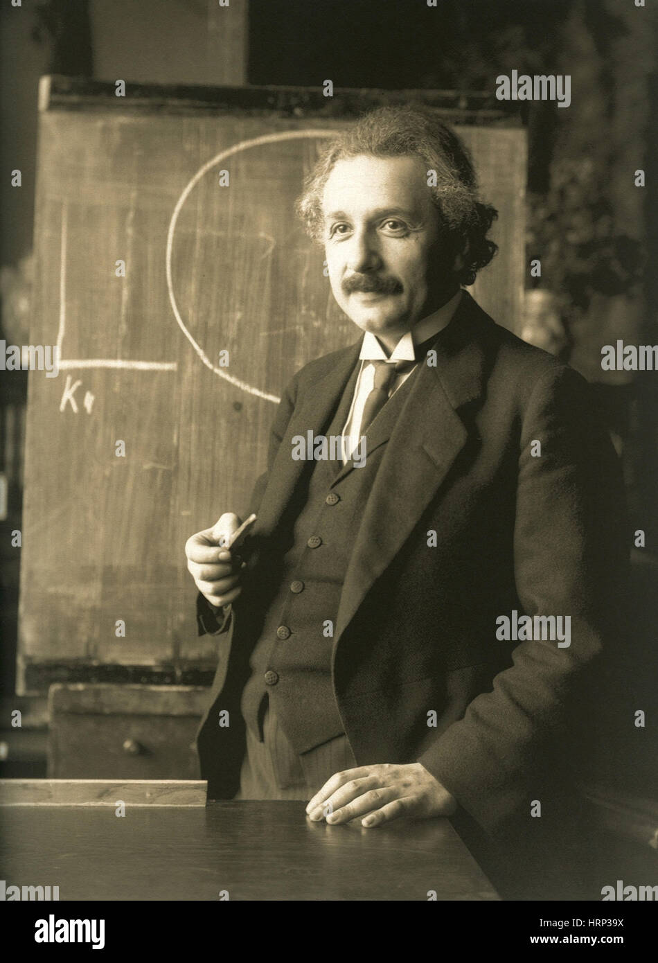 Albert Einstein, Lecturing in Vienna, 1921 Stock Photo