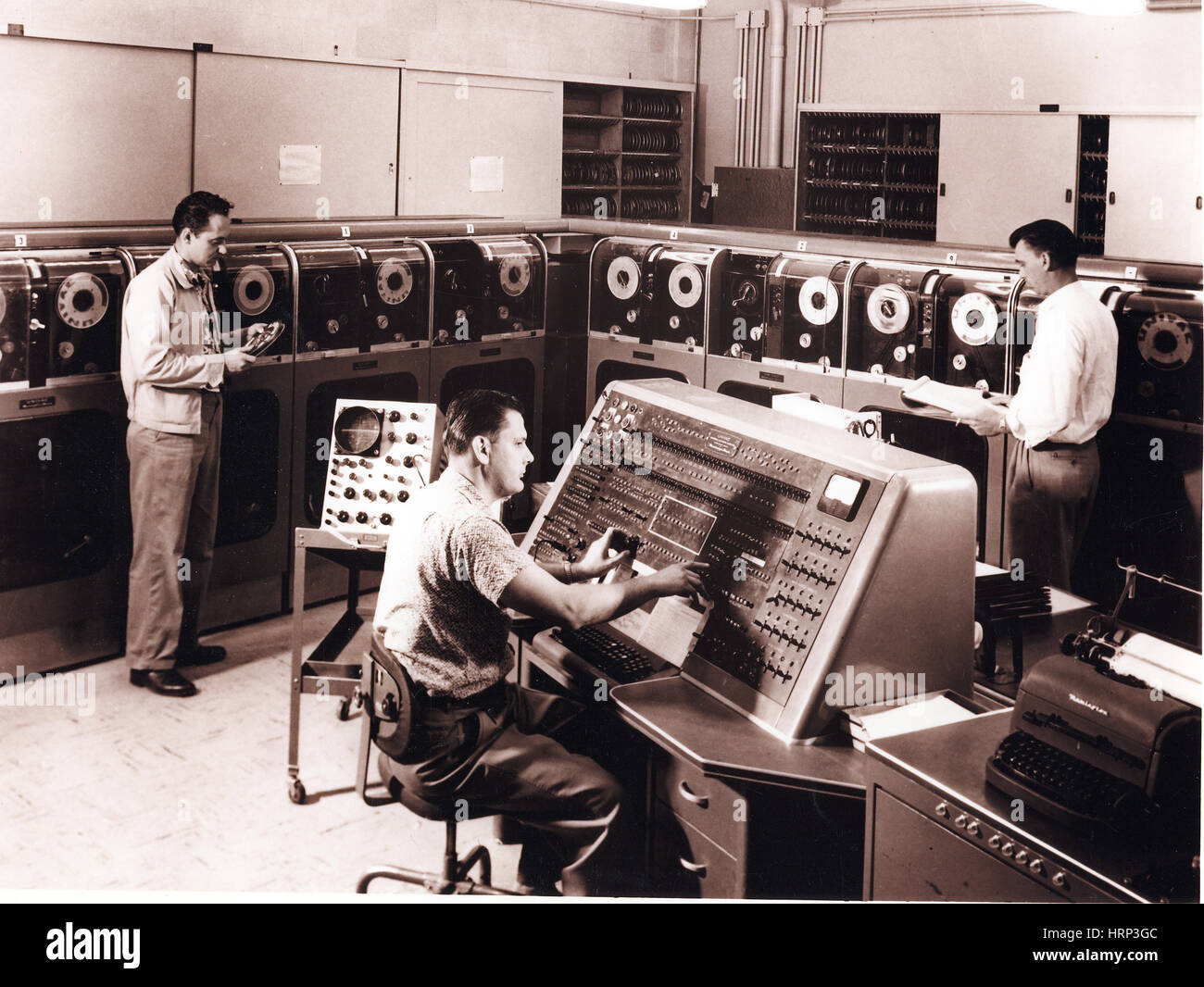 UNIVAC Console, LLNL, 1950s Stock Photo