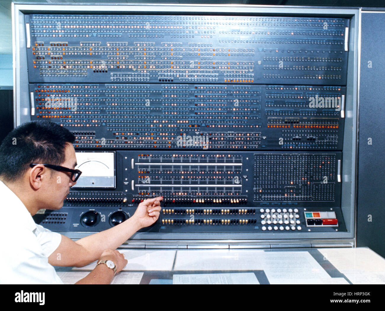 IBM 7030 Console, 1961 Stock Photo