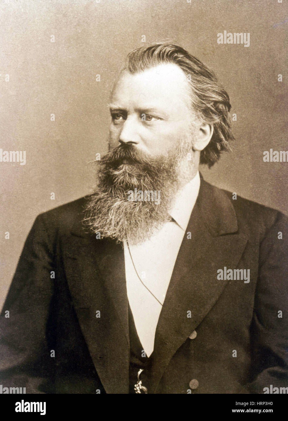 Johannes Brahms, German Composer Stock Photo