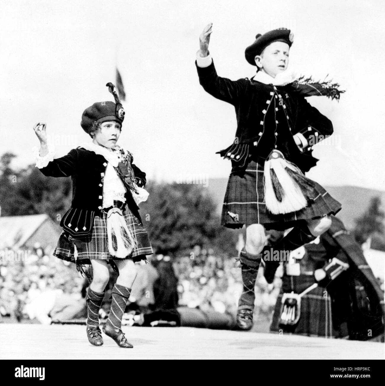 Scottish Country Dancers, 20th Century Stock Photo