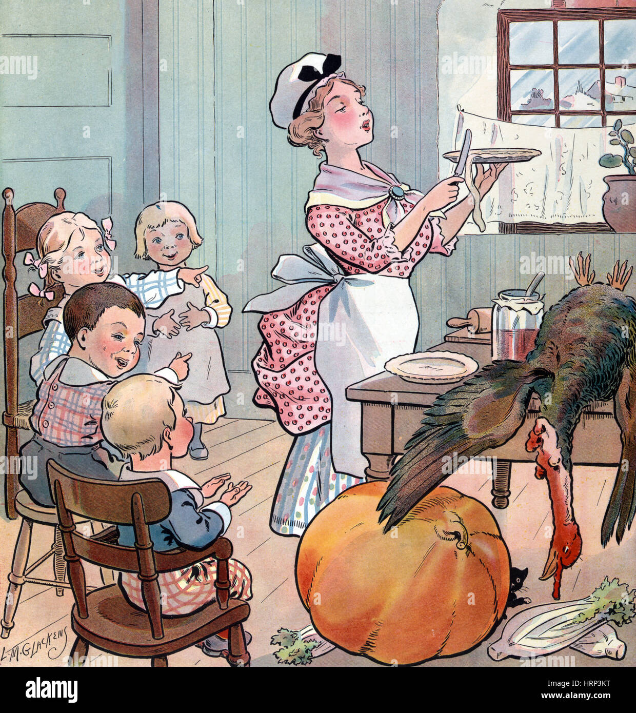 Puck Thanksgiving, 1903 Stock Photo