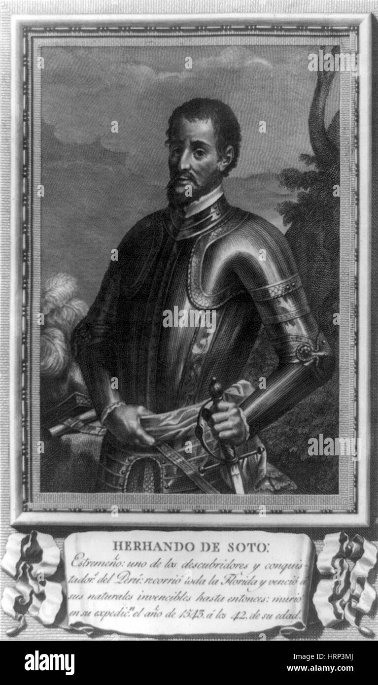 Hernando De Soto, Spanish Conquistador Stock Photo