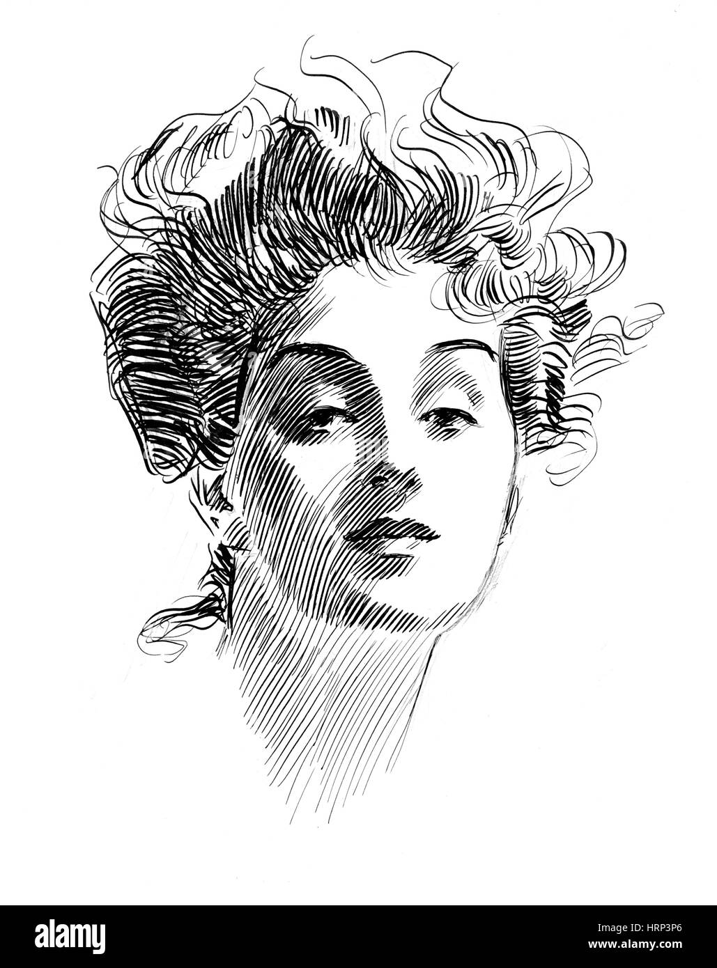 Gibson Girl, Personification of Feminine Ideal Stock Photo