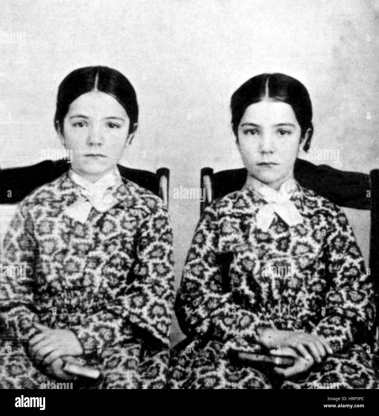 Twin Sisters, 1855 Stock Photo