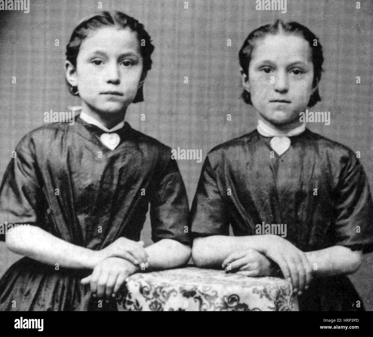 Twin Sisters, 1857 Stock Photo