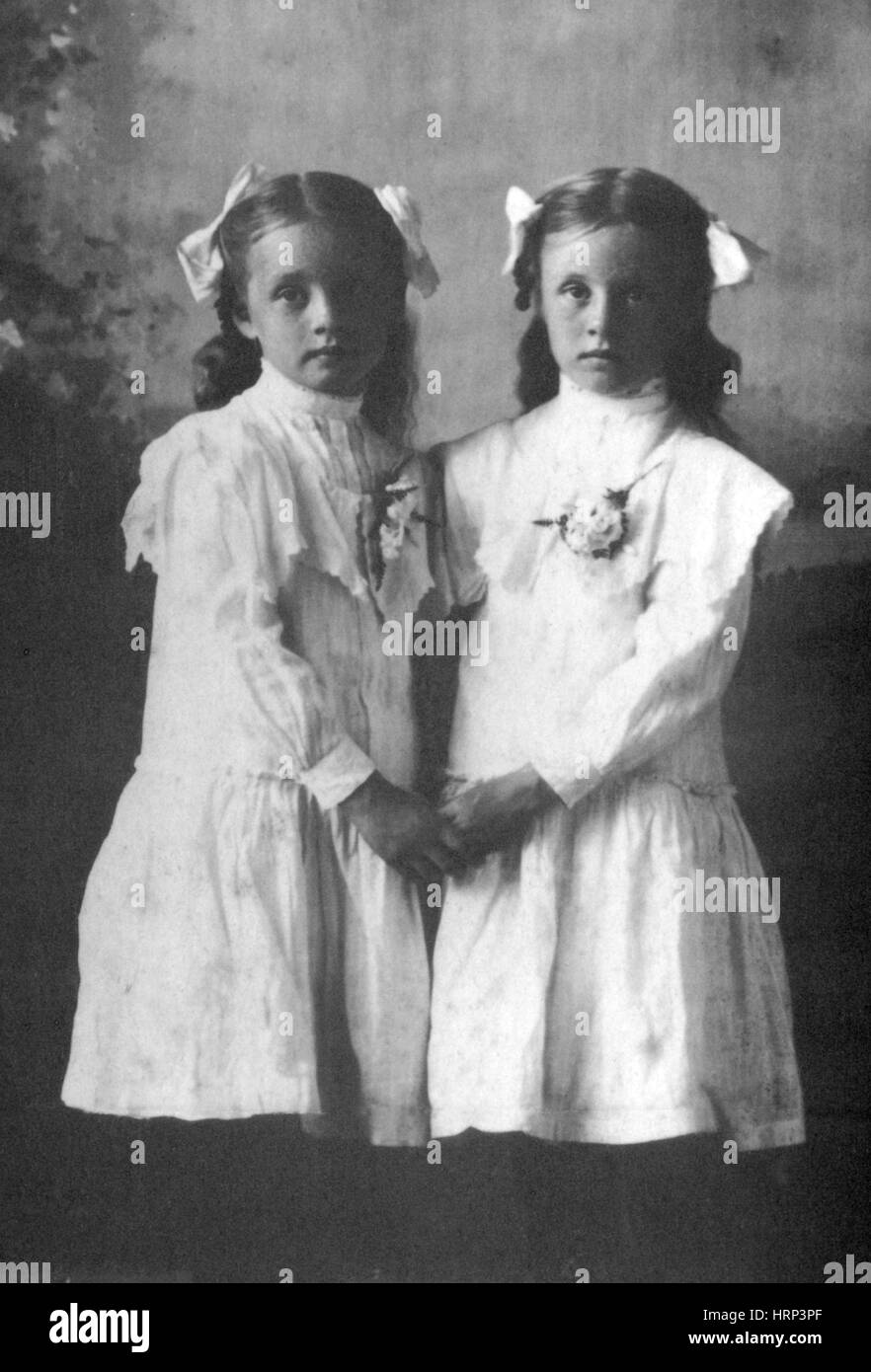Twin Sisters, 1907 Stock Photo