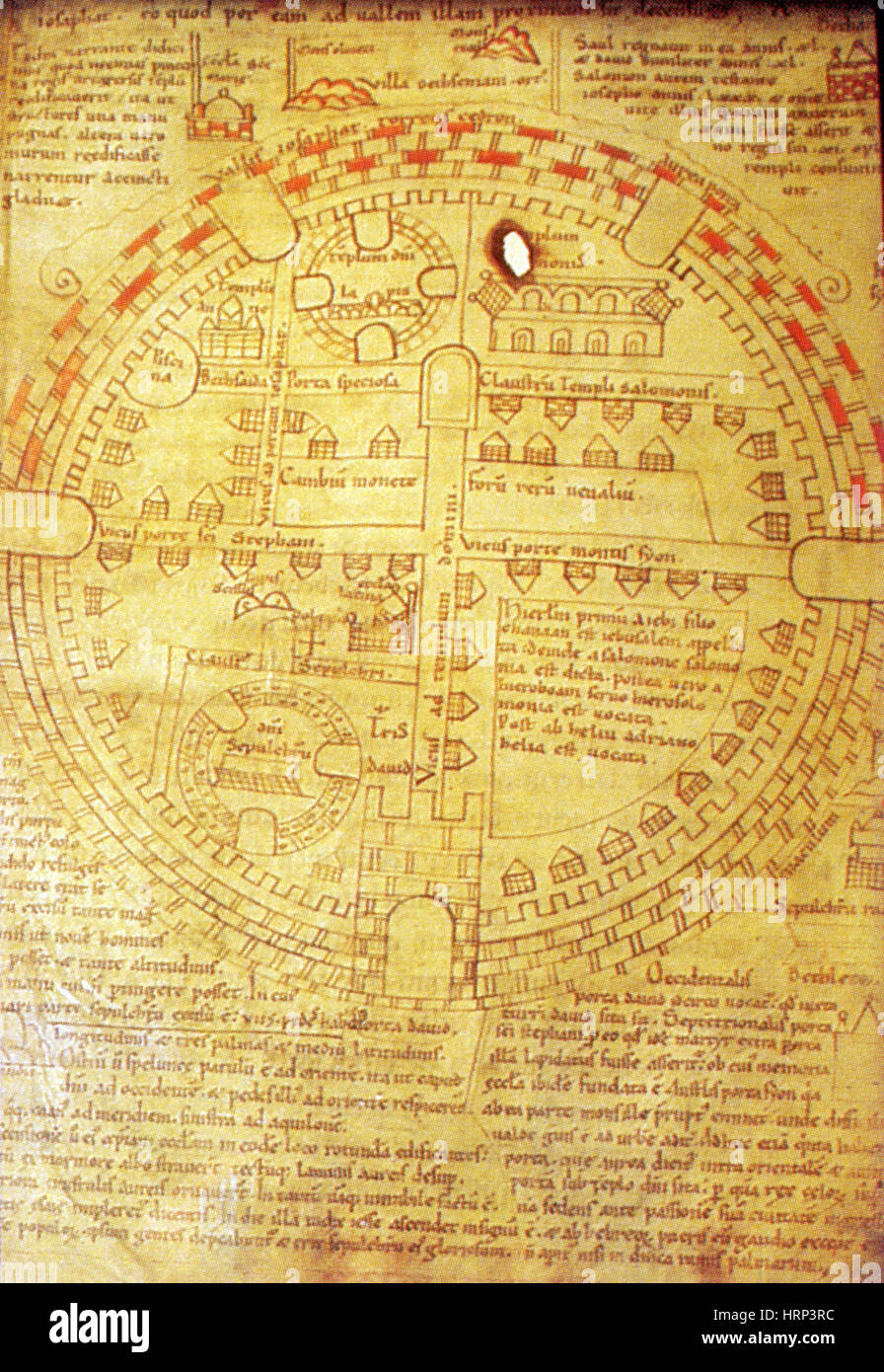 Jerusalem, 12th Century Stock Photo