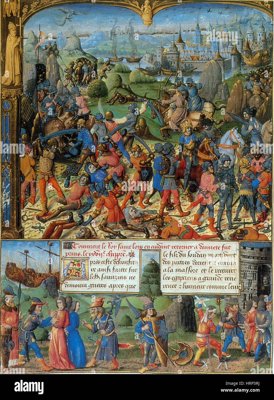 Seventh Crusade, Battle of Al Mansurah, 1250 Stock Photo