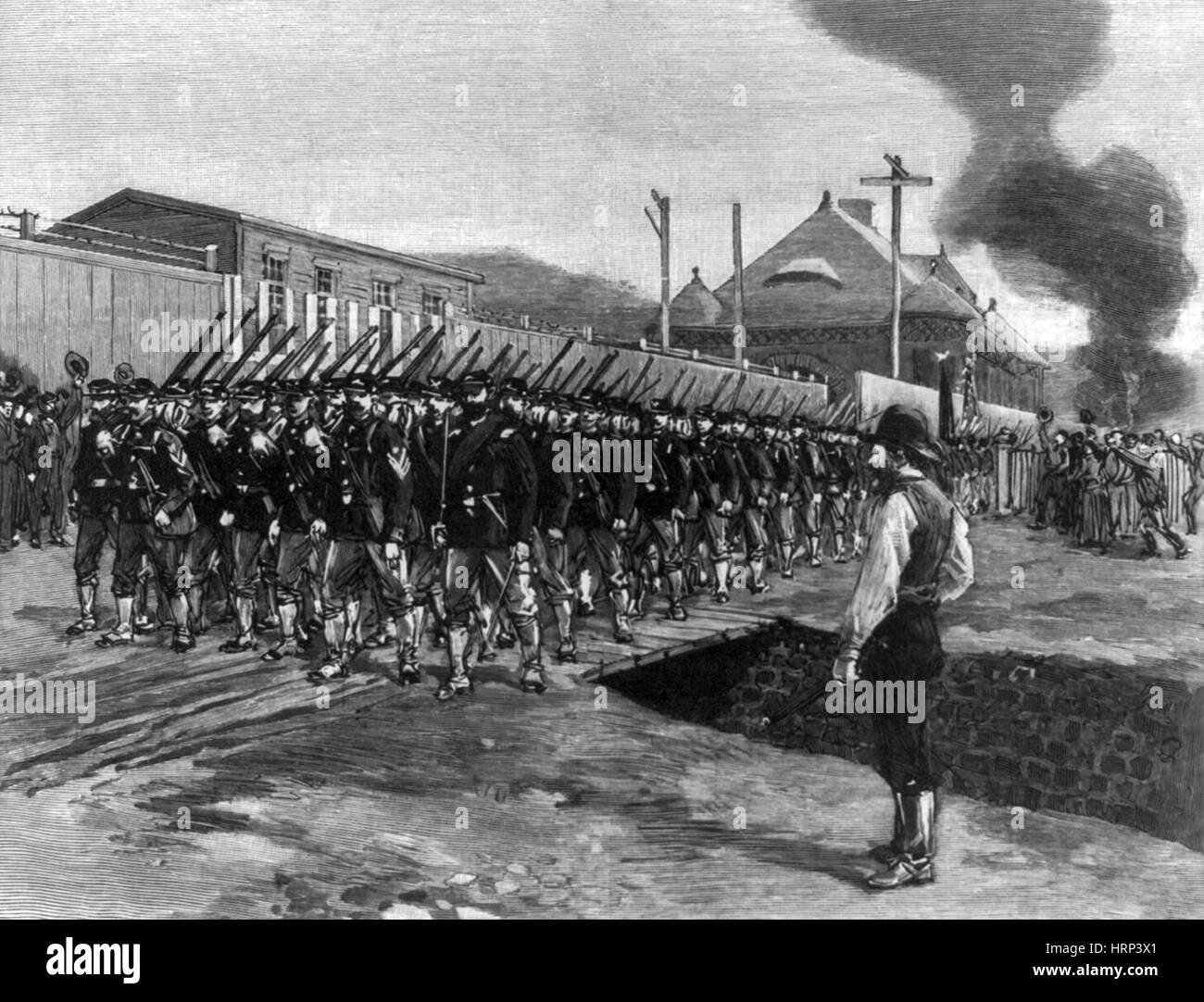 Homestead Strike, 1892 Stock Photo