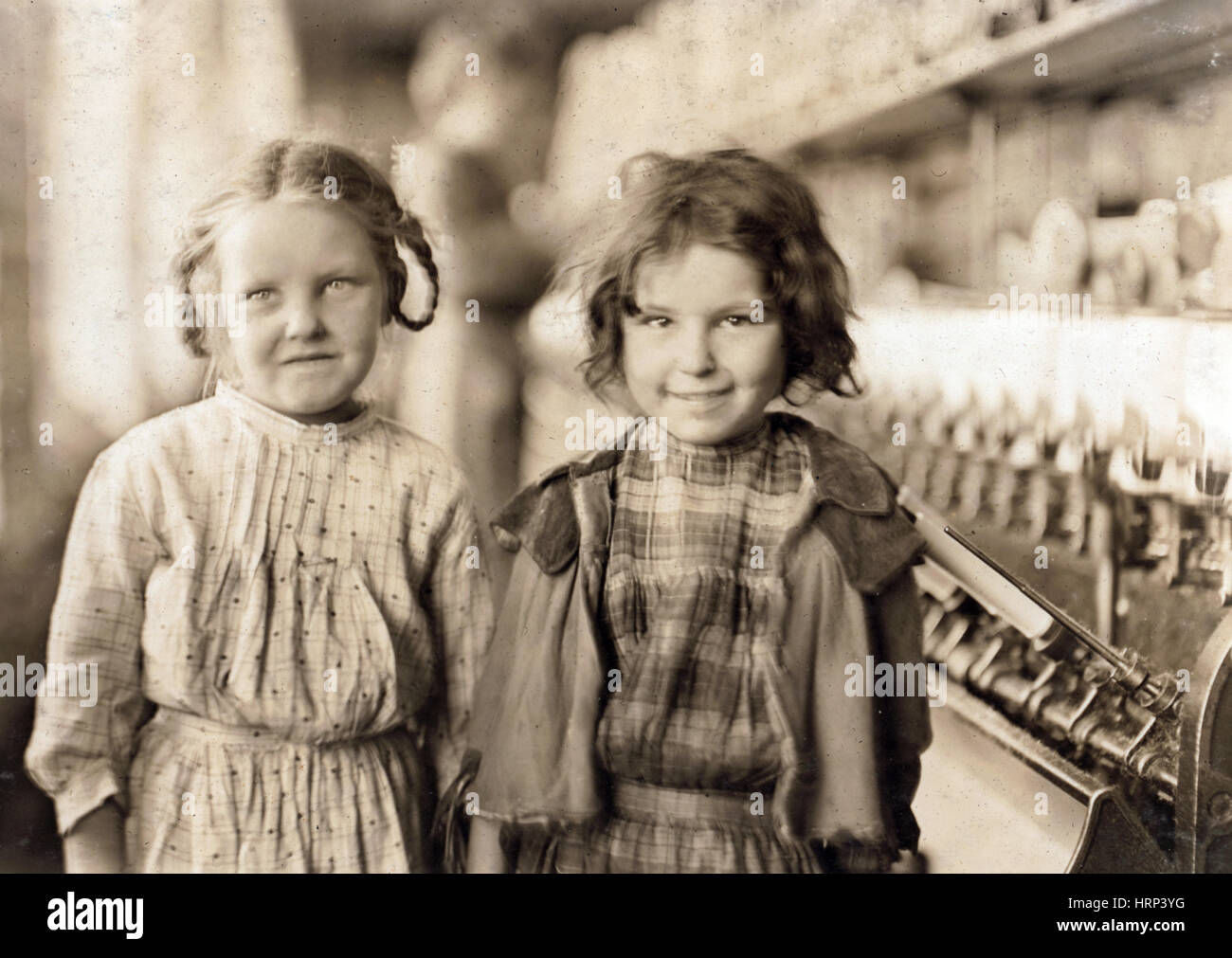 Georgia Cotton Mill Helpers, 1909 Stock Photo