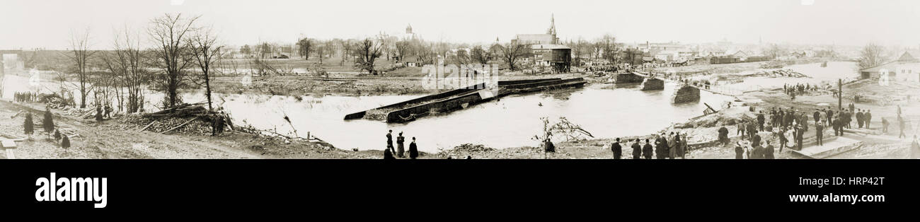 Great Flood of 1913, Delaware, Ohio Stock Photo