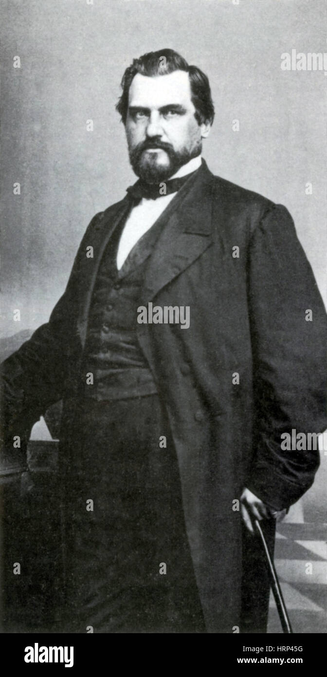 Leland Stanford, American Industrialist Stock Photo