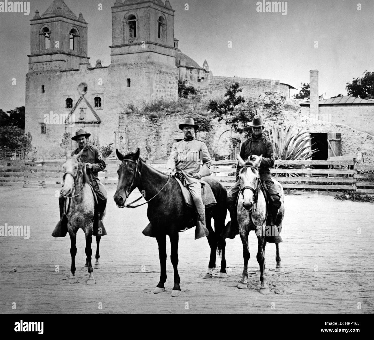 Roosevelt with Rough Riders, 1898 Stock Photo