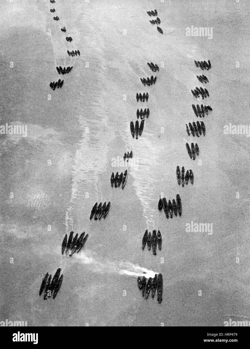 WWI, Surrendered German Submarines, 1918 Stock Photo
