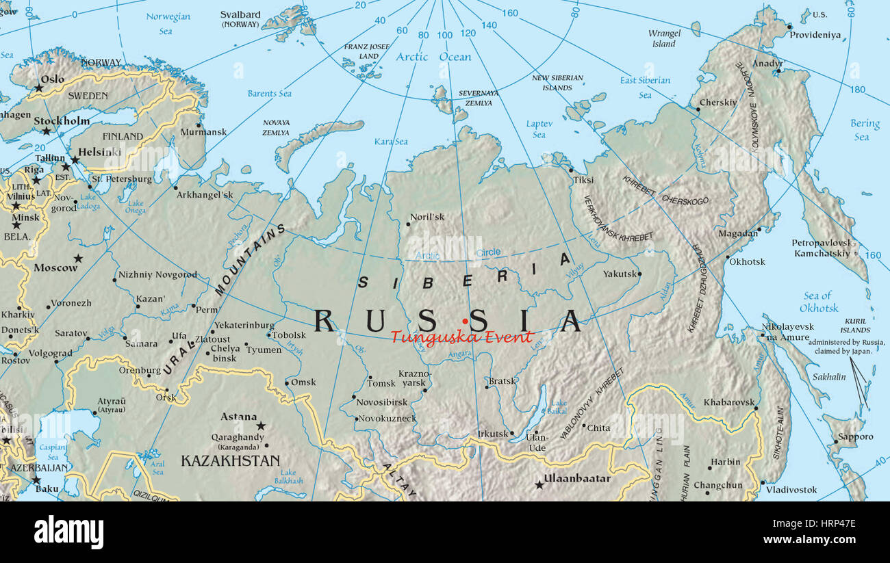 Map Of Russia And Siberia Siberia Map High Resolution Stock Photography And Images - Alamy