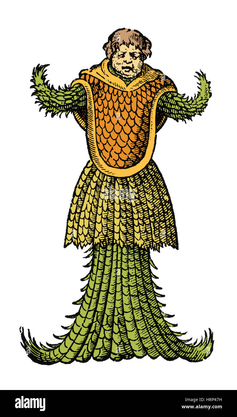 Sea Monk, Legendary Monster, 16th Century Stock Photo