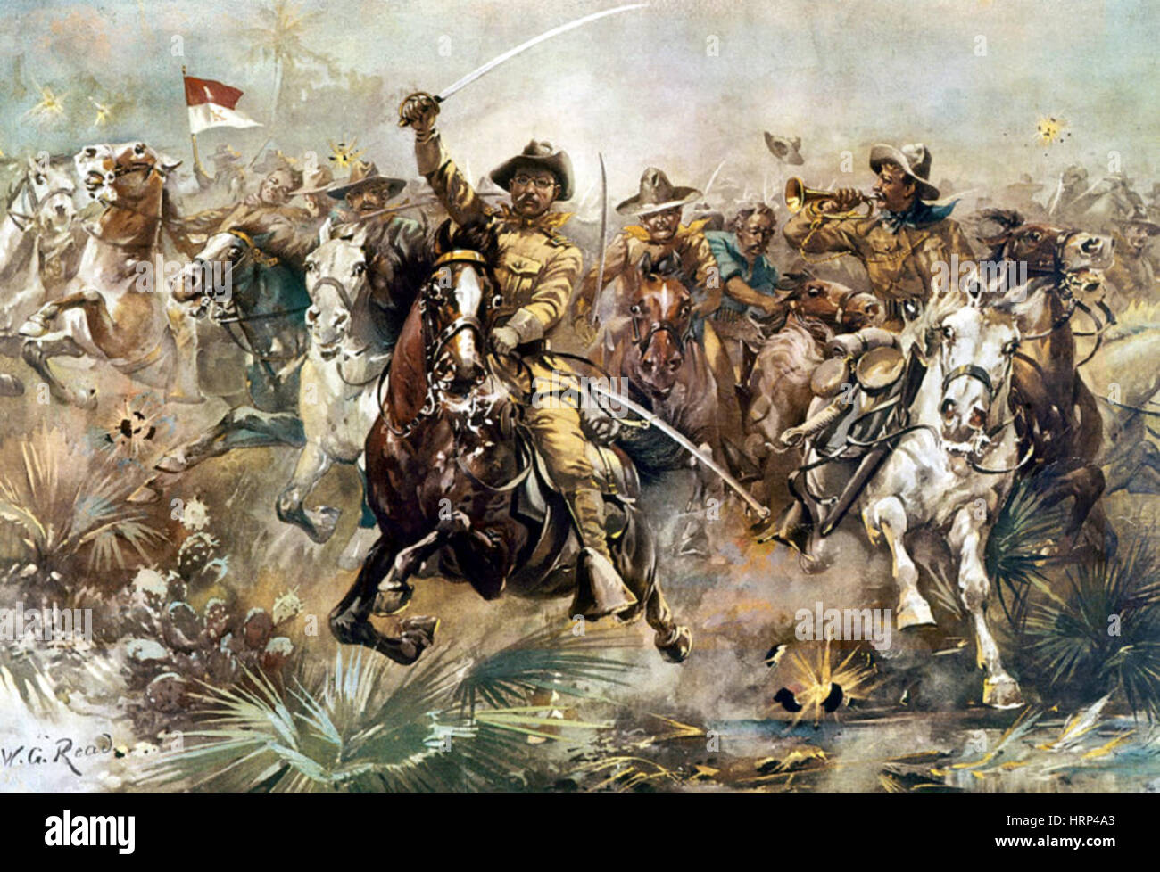 Battle of San Juan Hill, 1898 Stock Photo