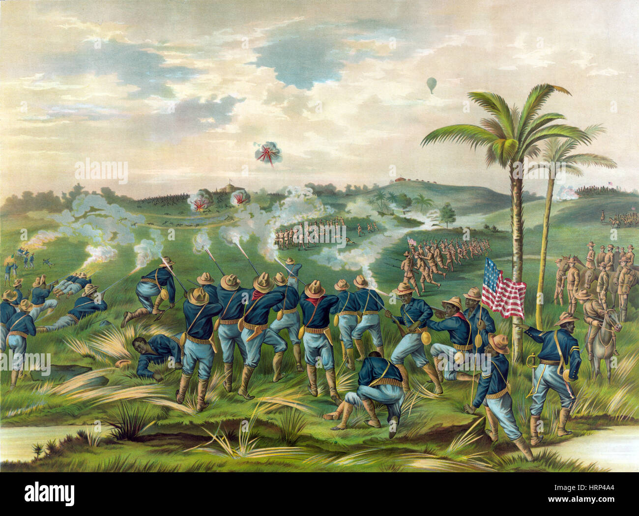 Battle of San Juan Hill, 1898 Stock Photo