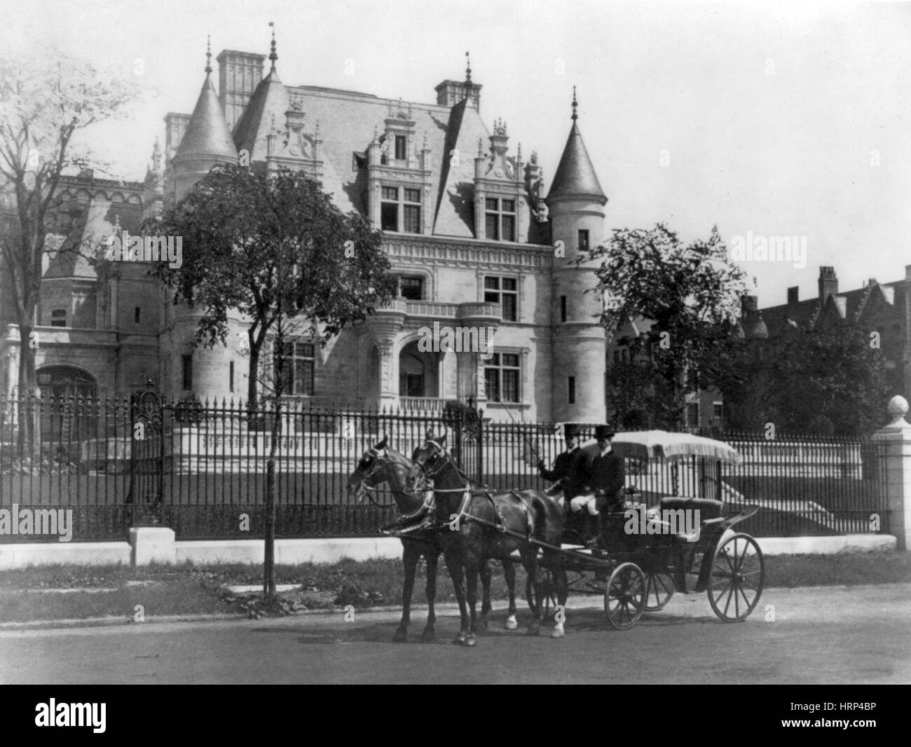 NYC, Riverside Mansion, 1905 Stock Photo