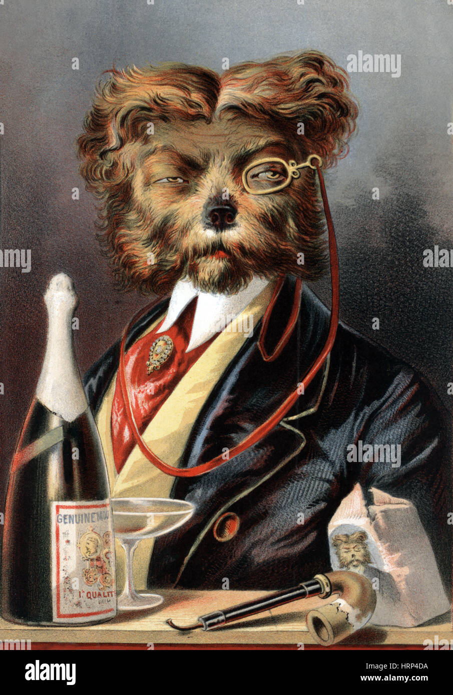 The Young Swell, Aristocratic Dog, 1869 Stock Photo