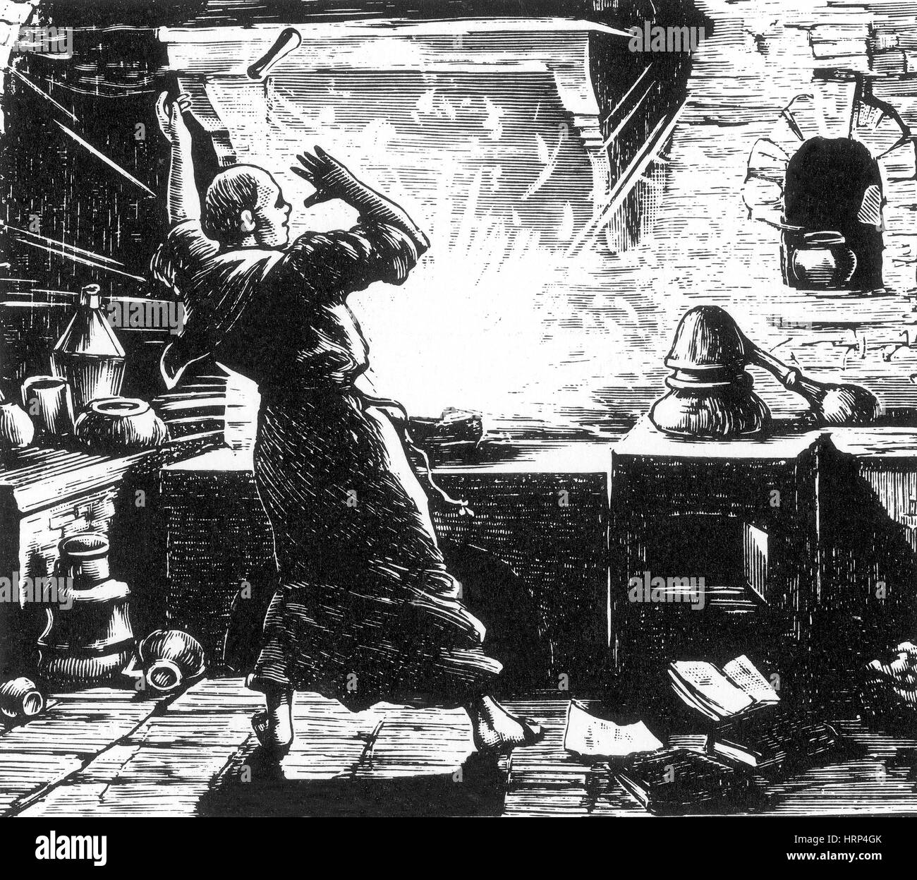 Berthold Schwarz, German Alchemist Stock Photo Alamy