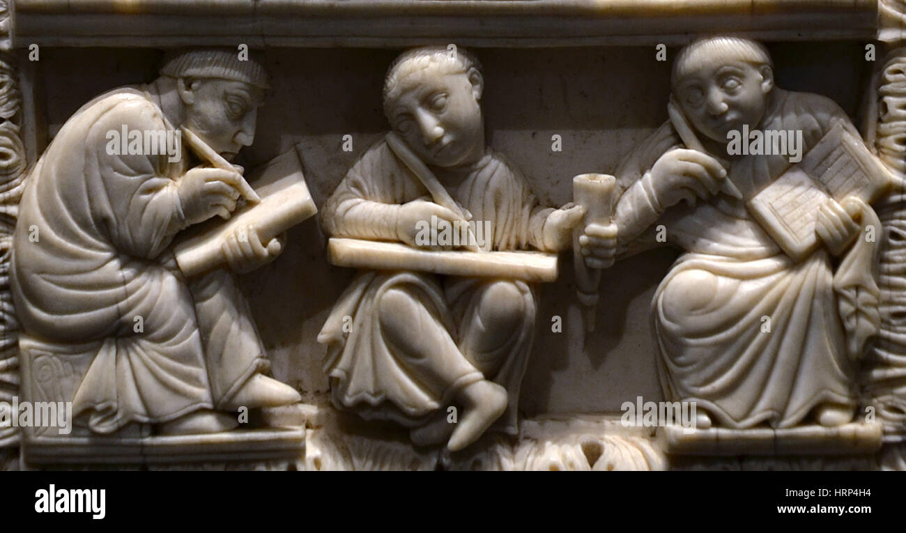 Scribes, 10th Century Stock Photo