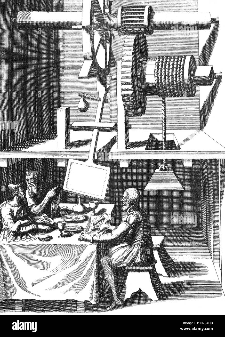 BÌ¦ckler 's Fanning Device, 1661 Stock Photo