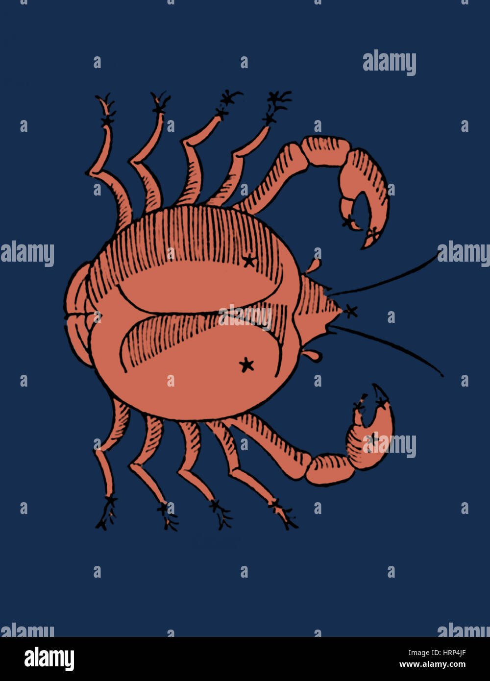 Zodiac Crab, Cancer Constellation Stock Photo
