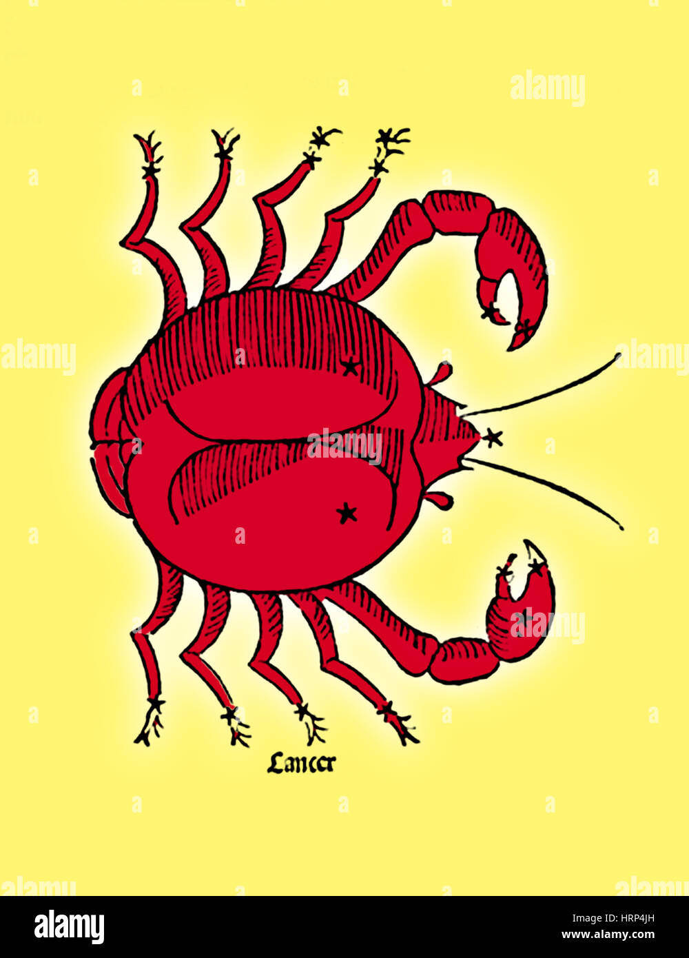 Zodiac Crab, Cancer Constellation Stock Photo