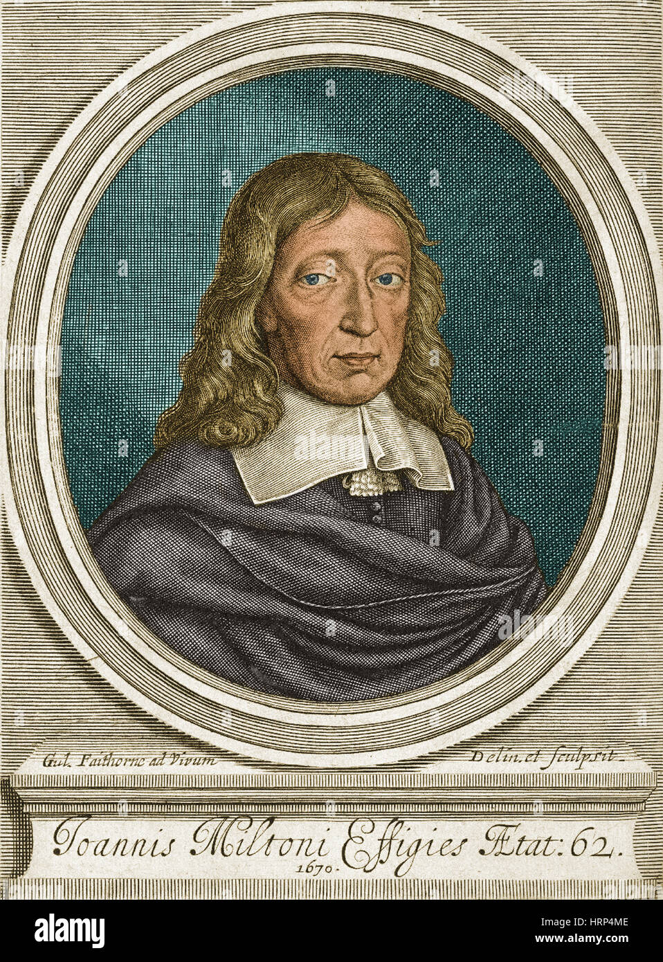 John Milton, English Poet Stock Photo Alamy