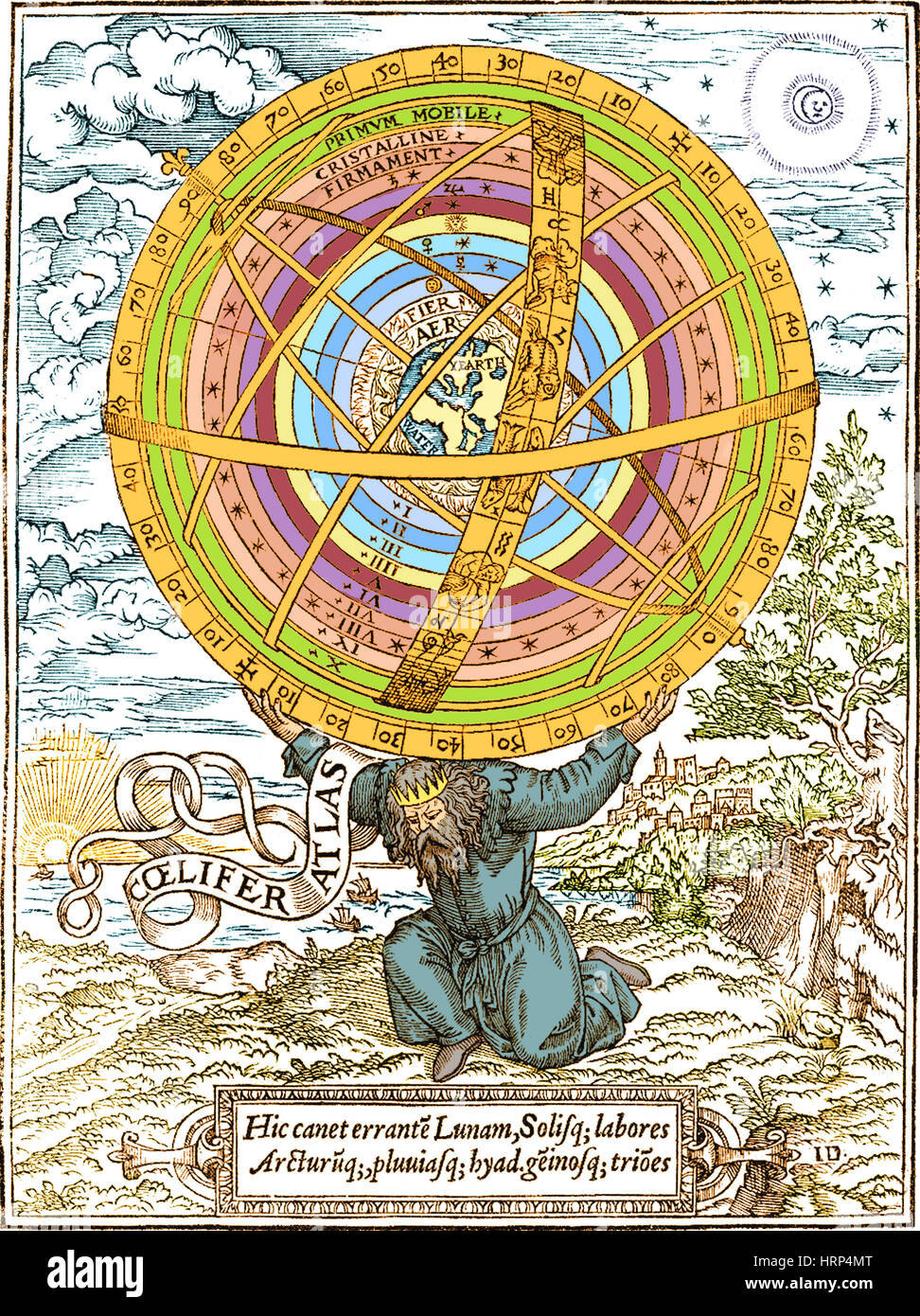 Ptolemaic System, Geocentric Model, 1531 Stock Photo