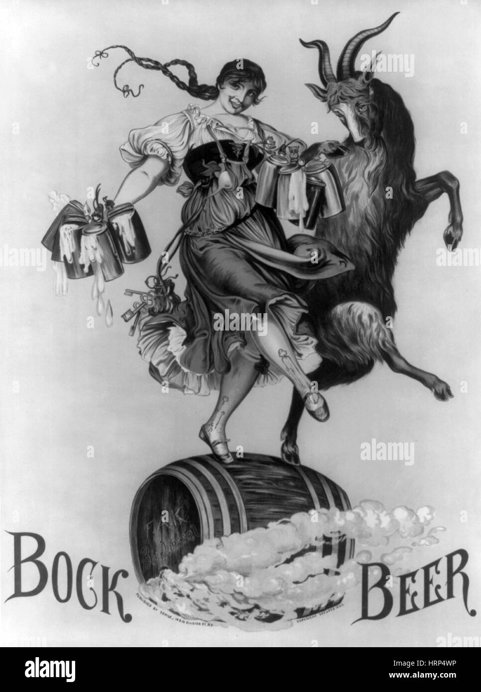 Bock Beer, 1883 Stock Photo