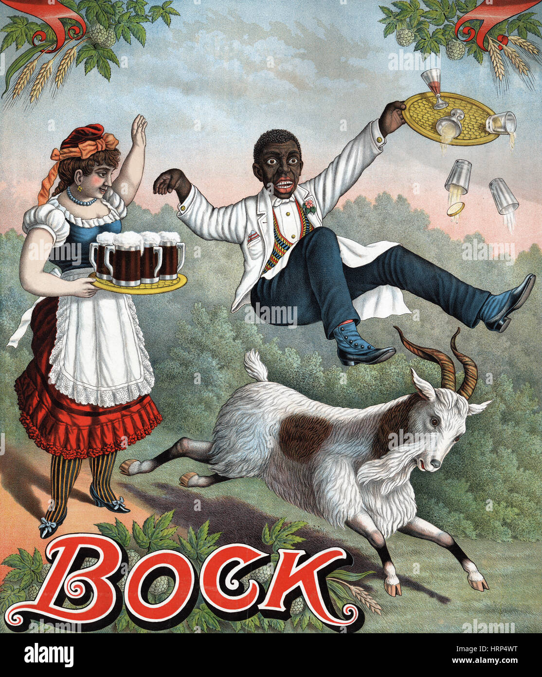 Bock Beer, 1889 Stock Photo