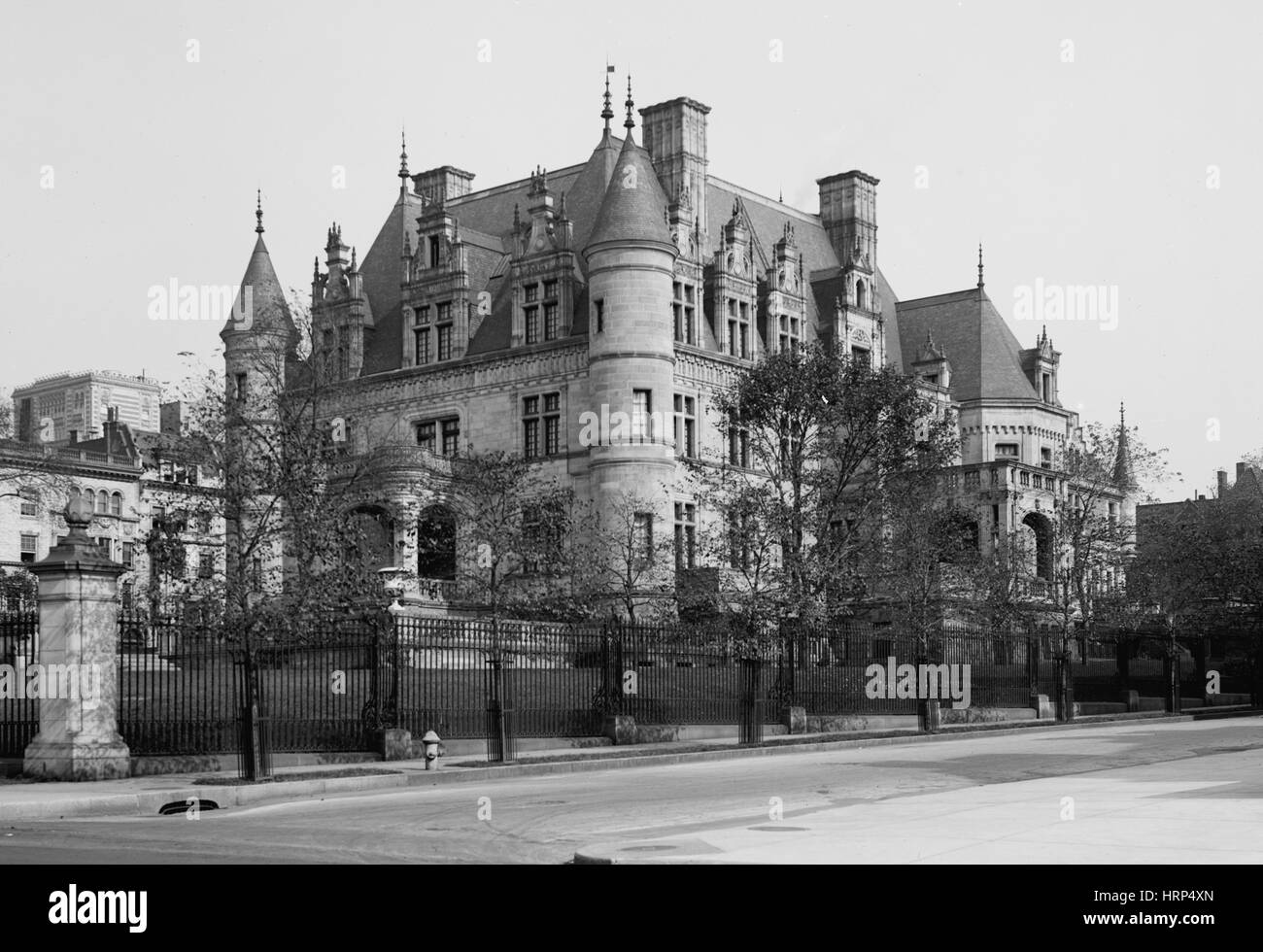 NYC, Riverside Mansion, 1910s Stock Photo