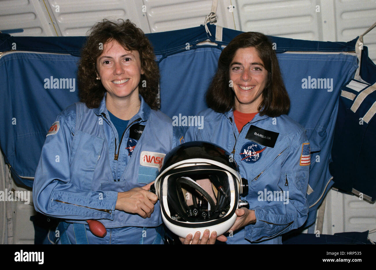 McAuliffe and Morgan, Teachers-in-Space, 1985 Stock Photo