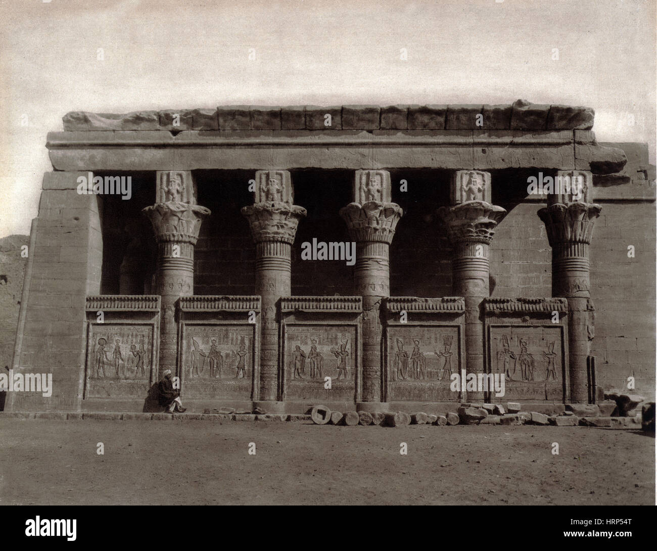 Temple of Hathor, Early 20th Century Stock Photo
