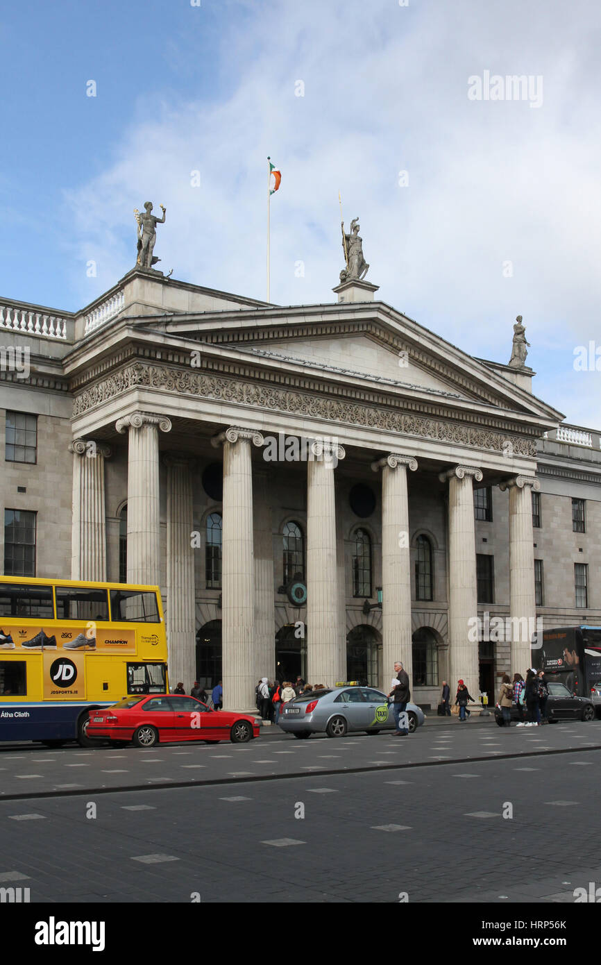 The General Post Office in O'Connell Street, Dublin, Ireland. Stock Photo