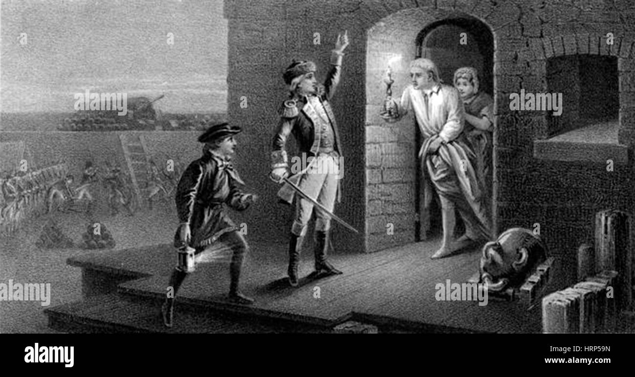 Capture of Fort Ticonderoga, 1775 Stock Photo Alamy