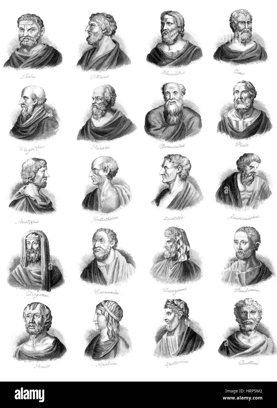 Ancient Classical Philosophers Stock Photo