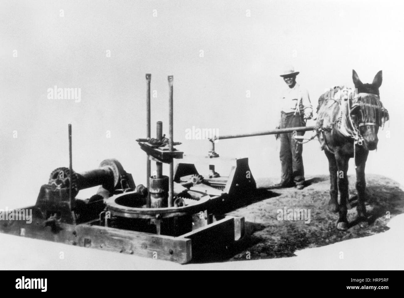 First Rotary Rig in Oil Business, 1894 Stock Photo