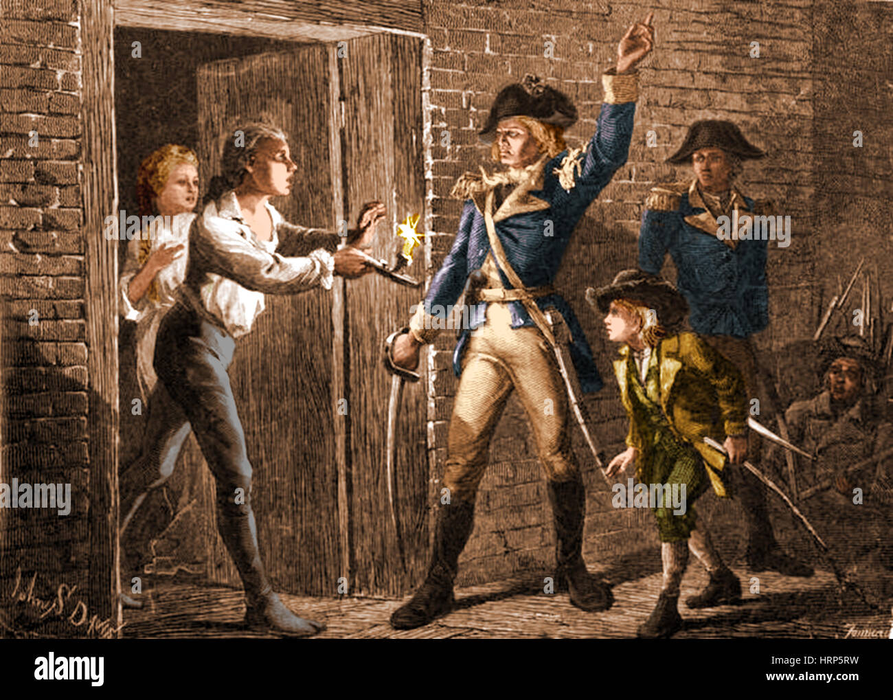 Capture of Fort Ticonderoga, 1775 Stock Photo