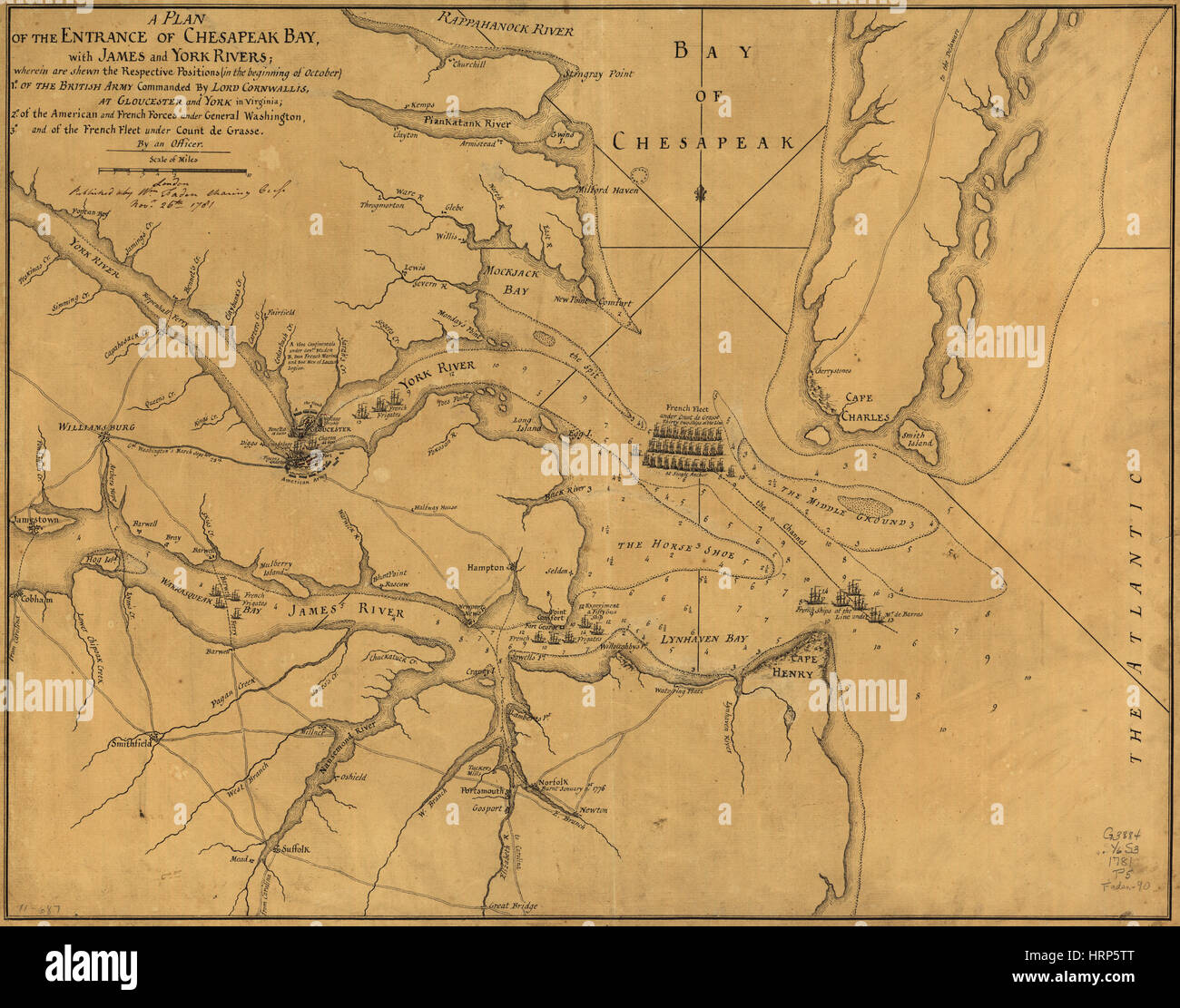 Battle Positions, Siege of Yorktown Stock Photo