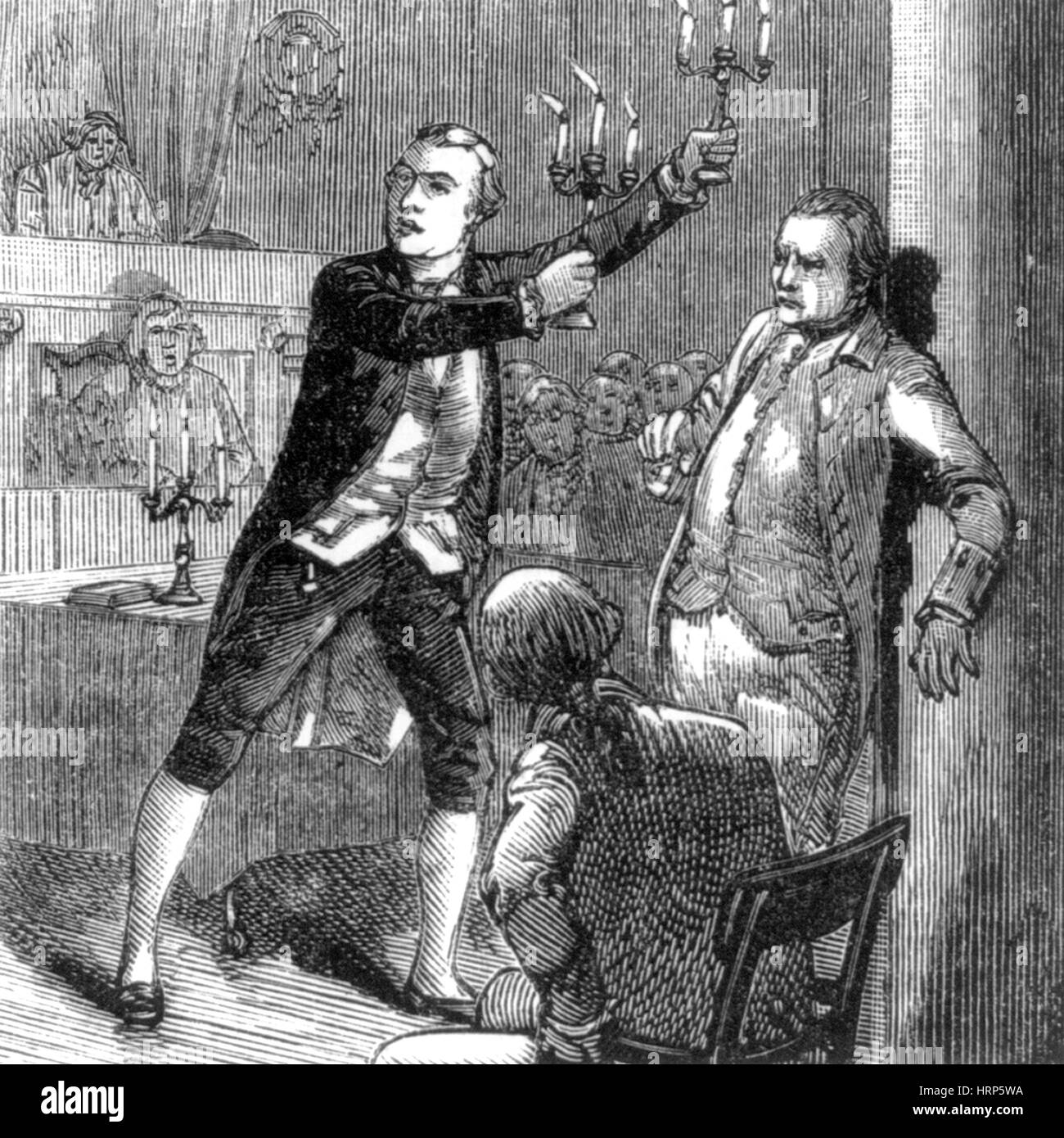 Aaron Burr at Manhattan Well Murder Trial, 1800 Stock Photo