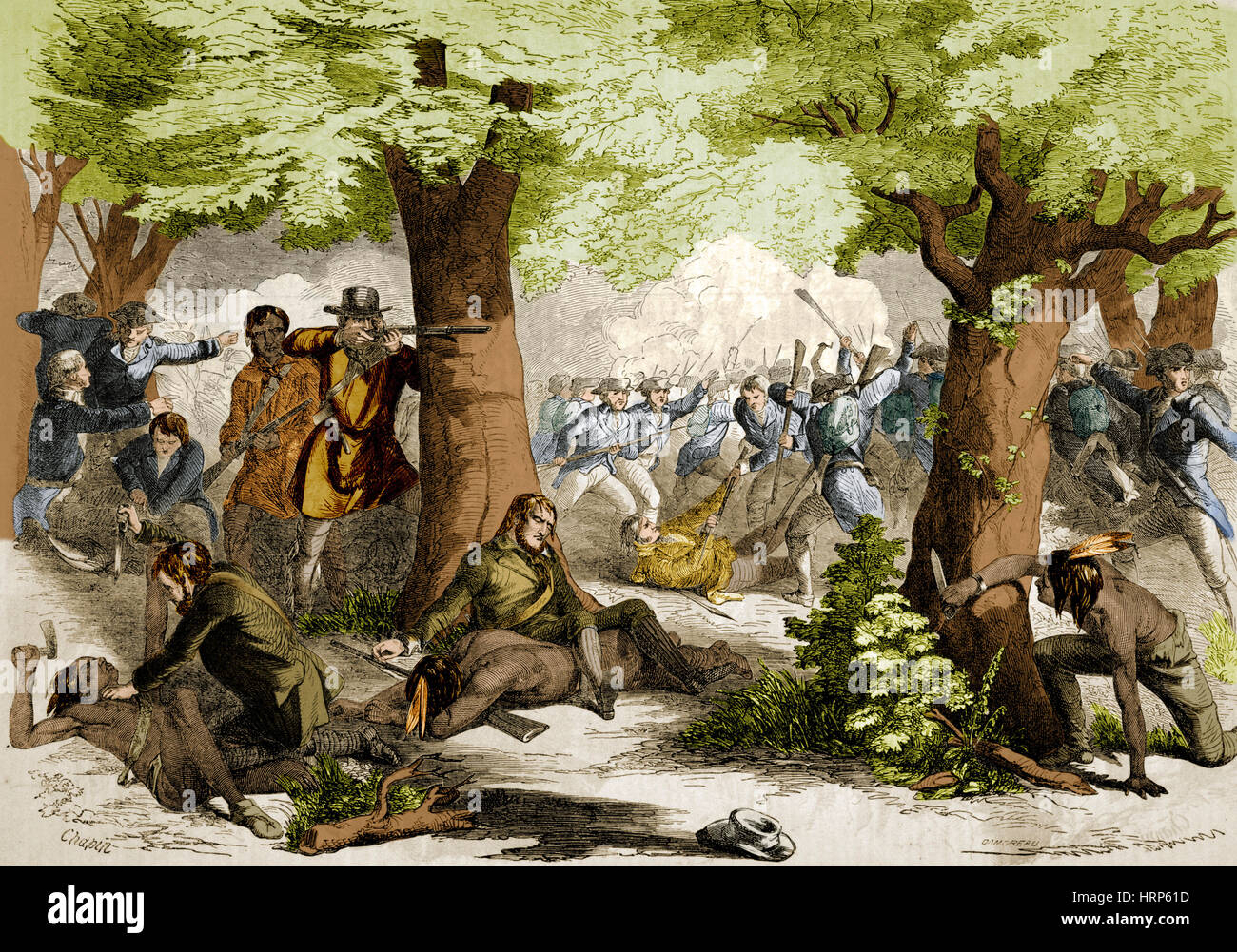 Battle of Oriskany, 1777 Stock Photo