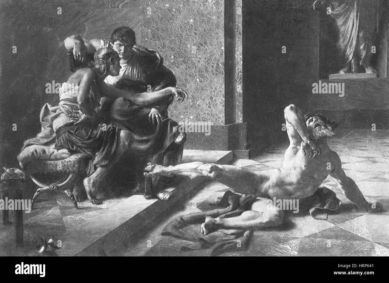 Nero with Locusta, Ancient Roman Poisoner Stock Photo