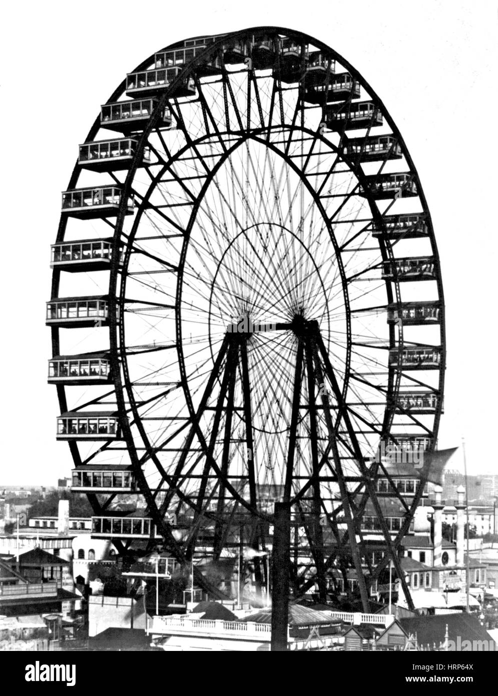 The original ferris wheel at the 1893 world columbian exposition hi-res ...