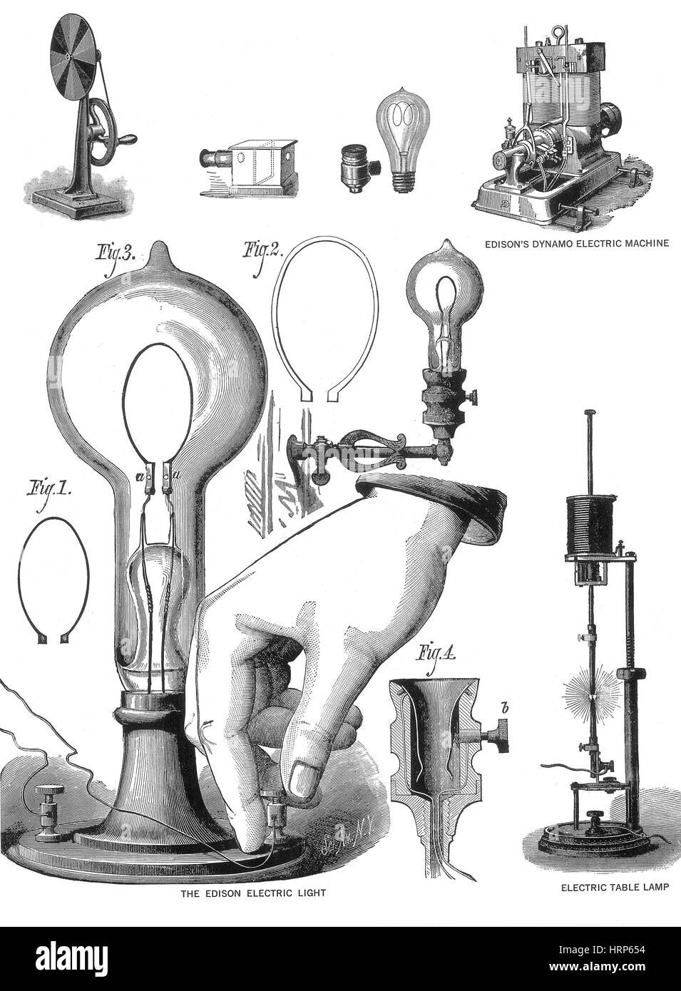 Marvels of Electricity, 19th Century Stock Photo