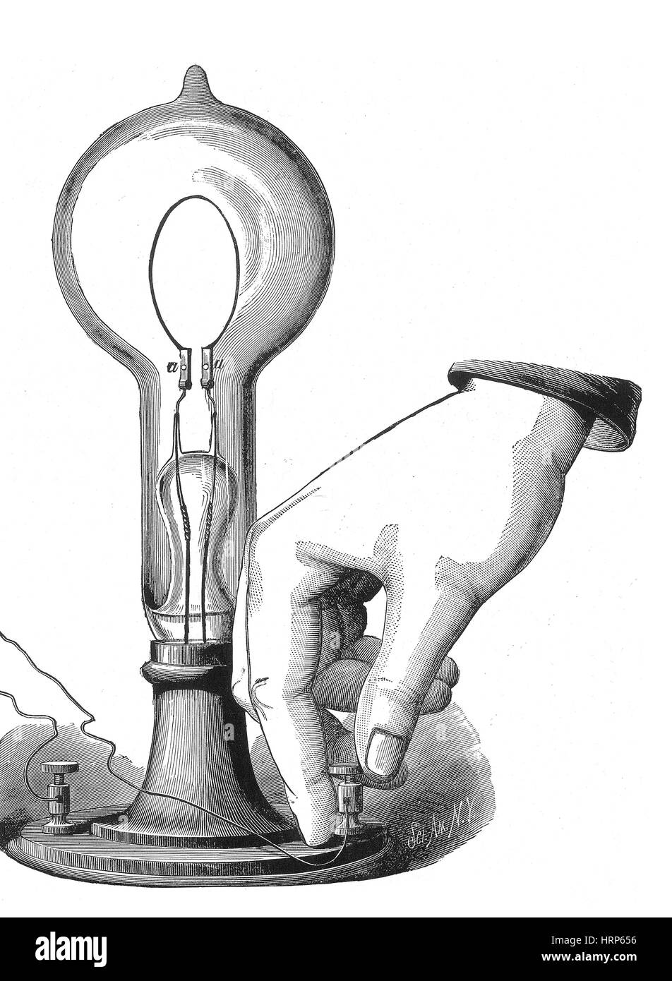 Thomas Edison, Incandescent Lamp, 1880 Stock Photo