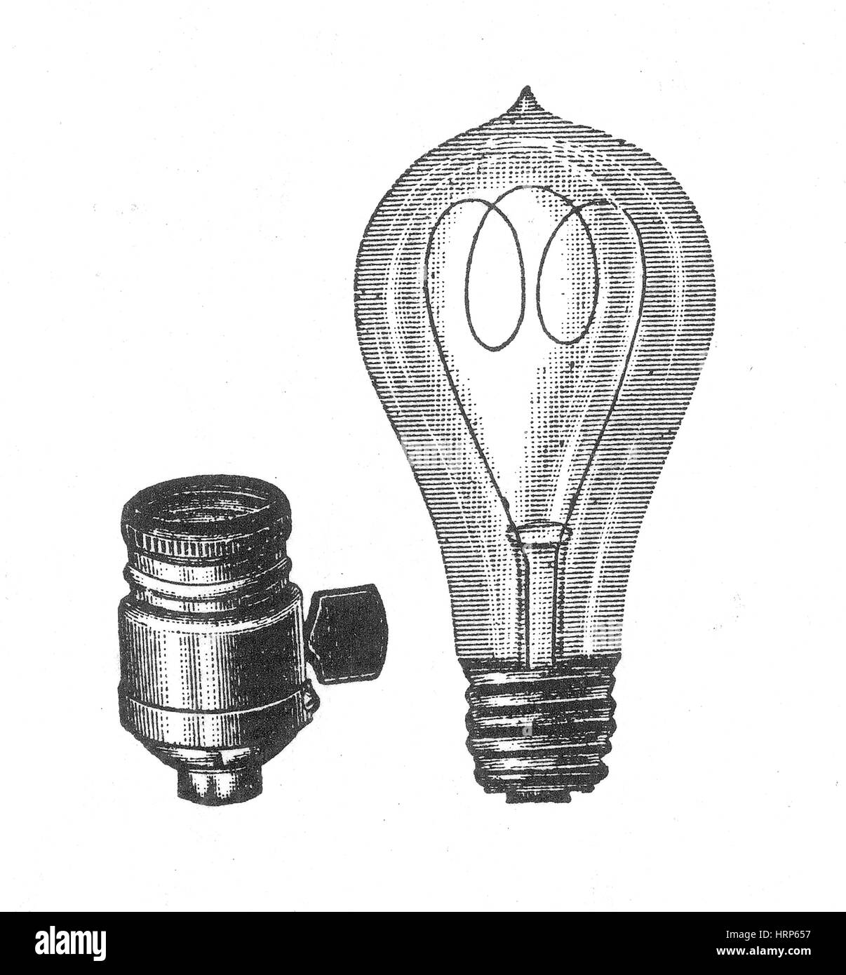 Thomas Edison, Incandescent Lamp, 19th Century Stock Photo
